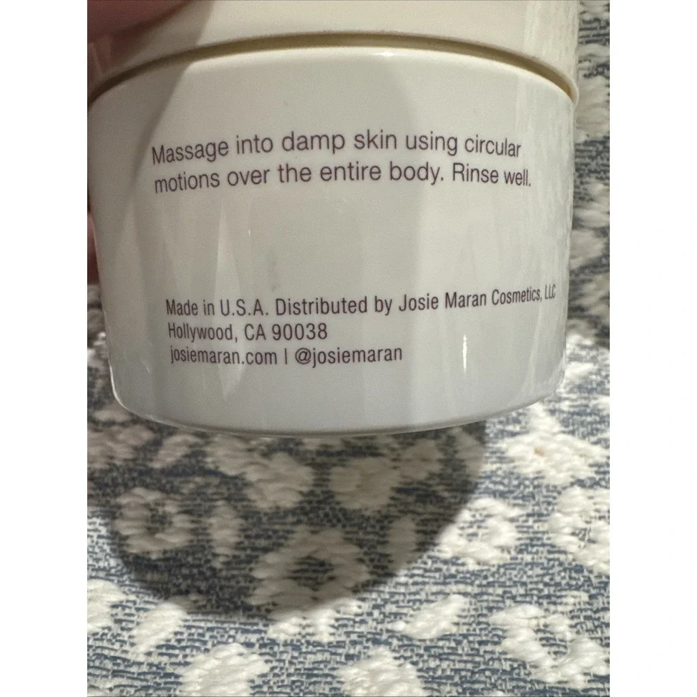 NEW! Josie Maran Argan Cake and Coffee Whipped Body Polish UNSCENTED 10oz